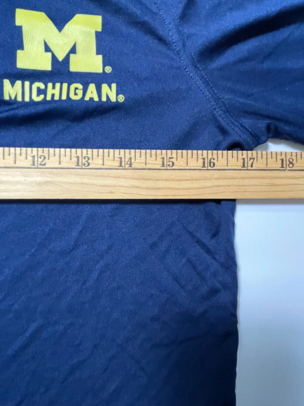 University of Michigan Colosseum Youth Large Tech Quarter Zip Navy Poly U of M